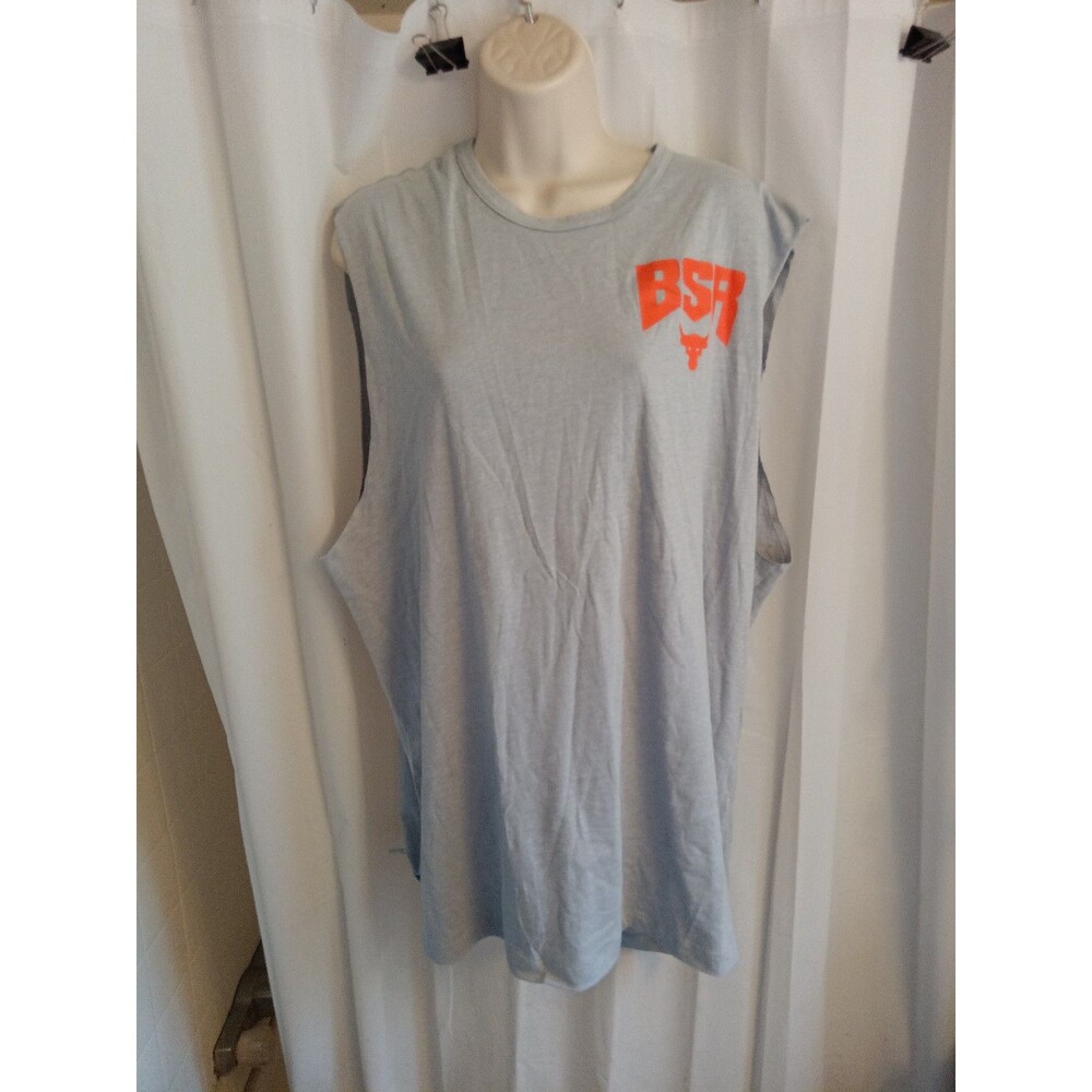 Under Armour Men's Project Rock Show Your BSR Sleeveless Tank Top in gray 2XL